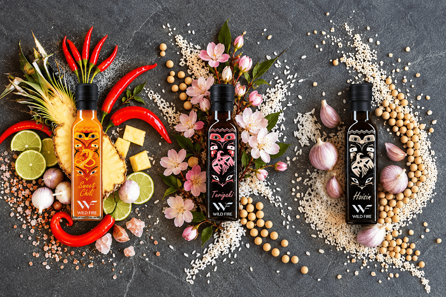 Wild Fire Foods – Asian Collection | Gaveeske 3 × 100 ml
